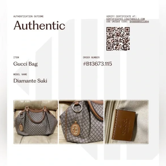 Designer-Style Brown Patterned Tote Bag with Tan Leather Trim - Picture 16 of 16